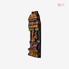 Multi Color Wooden Ganesh Wall Hanging