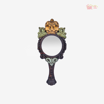 Wooden Multi Color Hand Mirror with Yalli