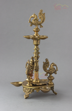 Brass Peacock Puja Lamp