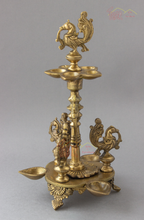 Brass Peacock Puja Lamp