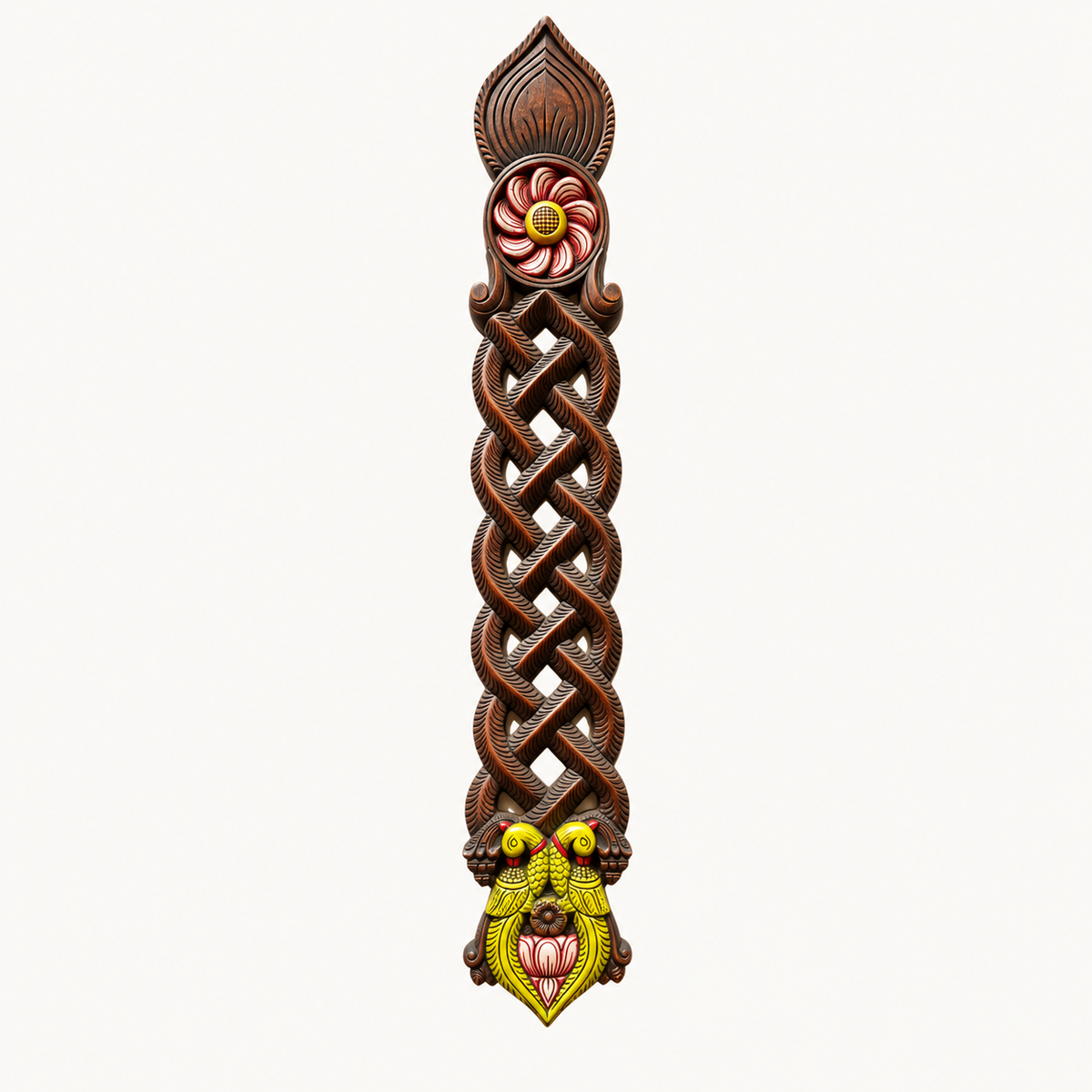 Handcrafted Wooden Aapakoodu Ladle Stand | Traditional Wall-Mounted Kitchen Decor