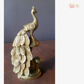 Brass Peacock Figurine