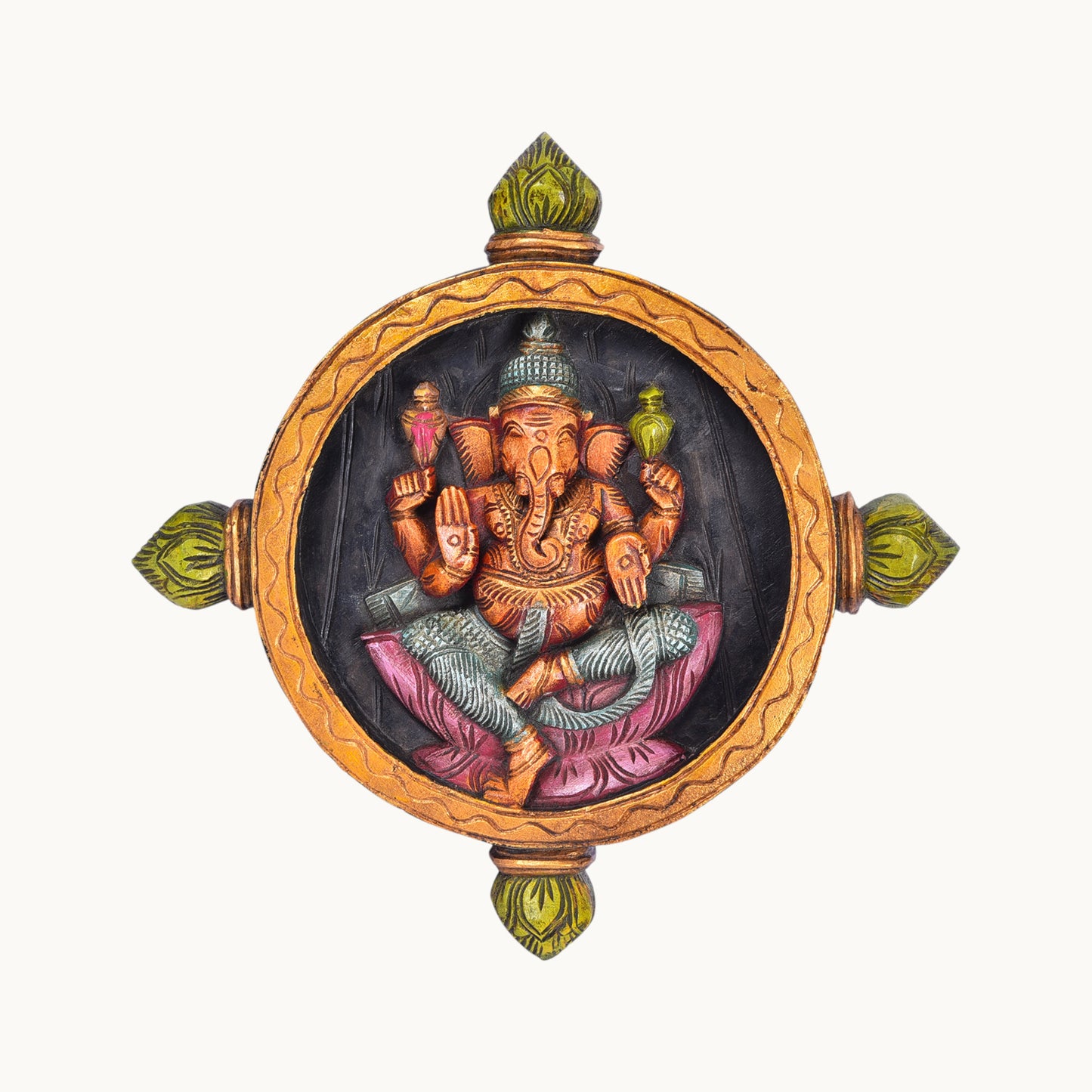 Thar Arts And Furniture-Lord Ganesh Wall Hanging | Ganesh Wall Hanging |  Ganesh Round