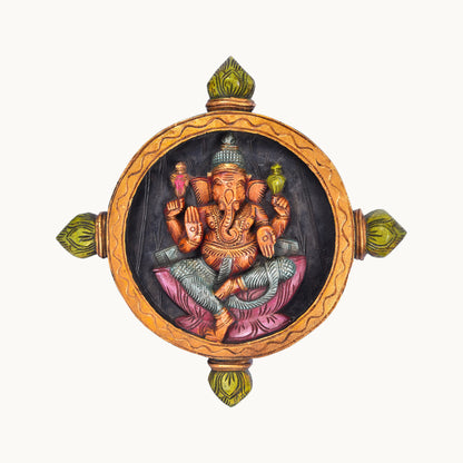 Thar Arts And Furniture-Lord Ganesh Wall Hanging | Ganesh Wall Hanging |  Ganesh Round