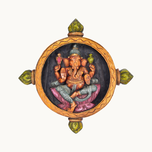 Thar Arts And Furniture-Lord Ganesh Wall Hanging | Ganesh Wall Hanging |  Ganesh Round