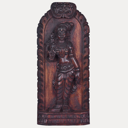 Thar Arts And Furniture - Wooden Meenakshi Devi Statue