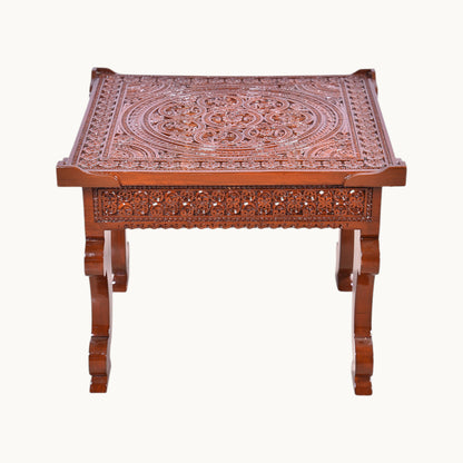 Thar Arts And Furniture - Teak Wood Hand Carved Center Table