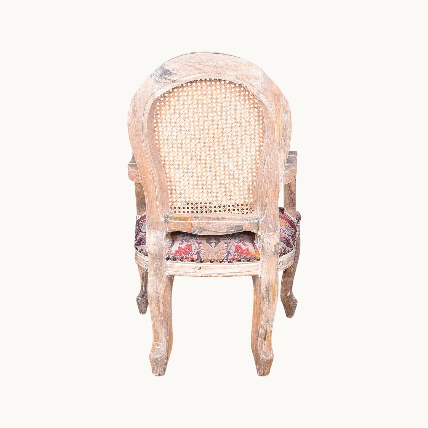 Thar Arts And Furniture - Natural Bamboo Cane Mudda Chair with armrest