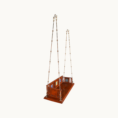 Thar Arts & Furniture - Teakwood Swing with premium finish and Handcrafted tile work