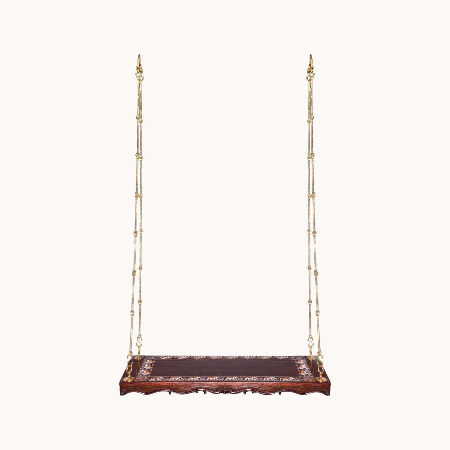Thar Arts & Furniture - Rosewood Swing with Handmade Elephant art Design