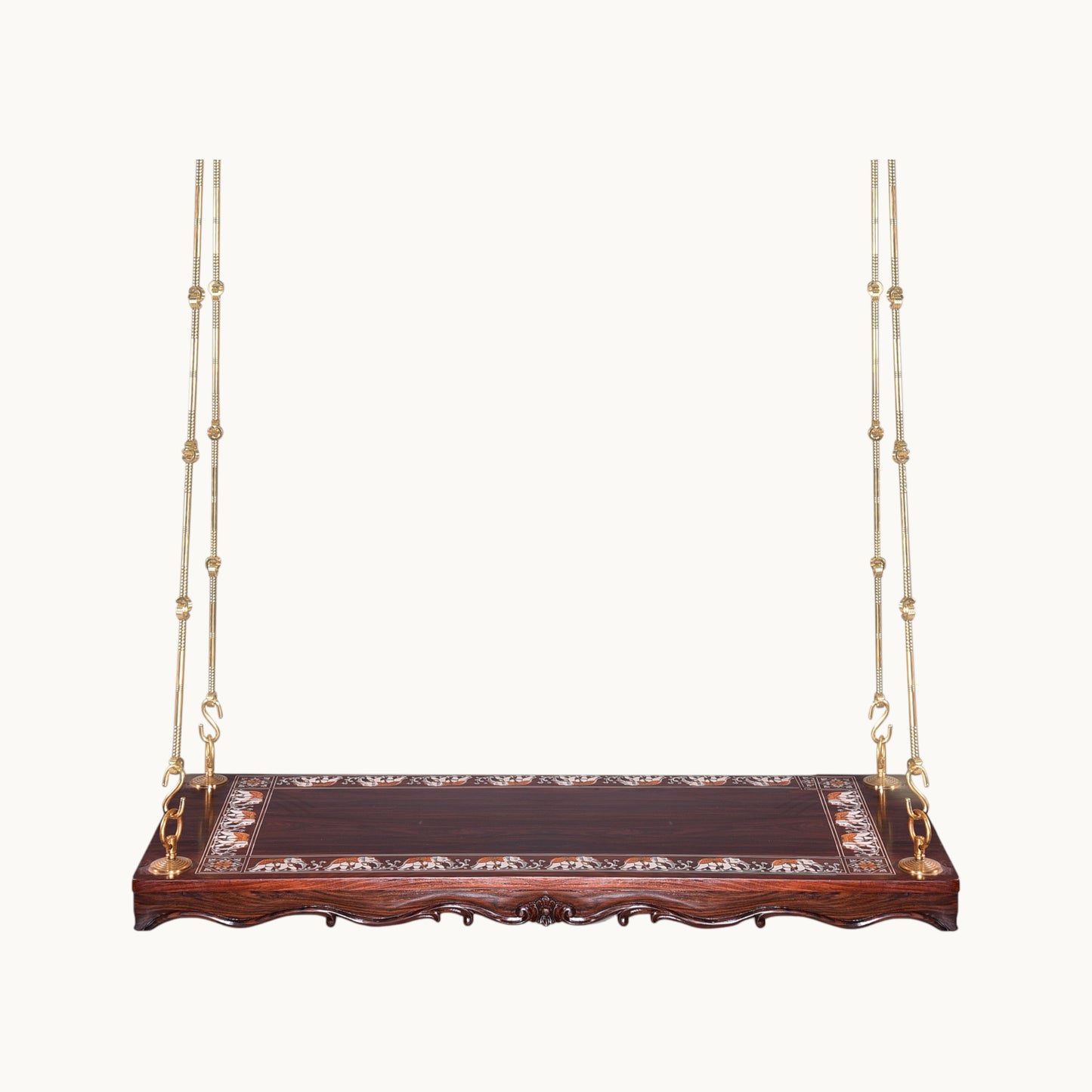 Thar Arts & Furniture - Rosewood Swing with Handmade Elephant art Design