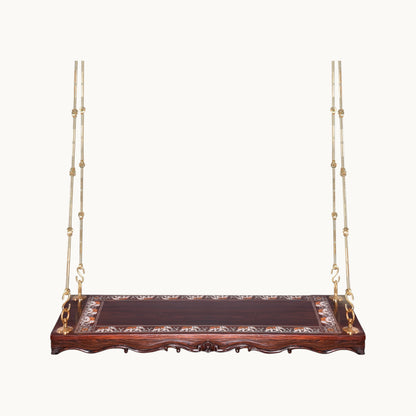 Thar Arts & Furniture - Rosewood Swing with Handmade Elephant art Design