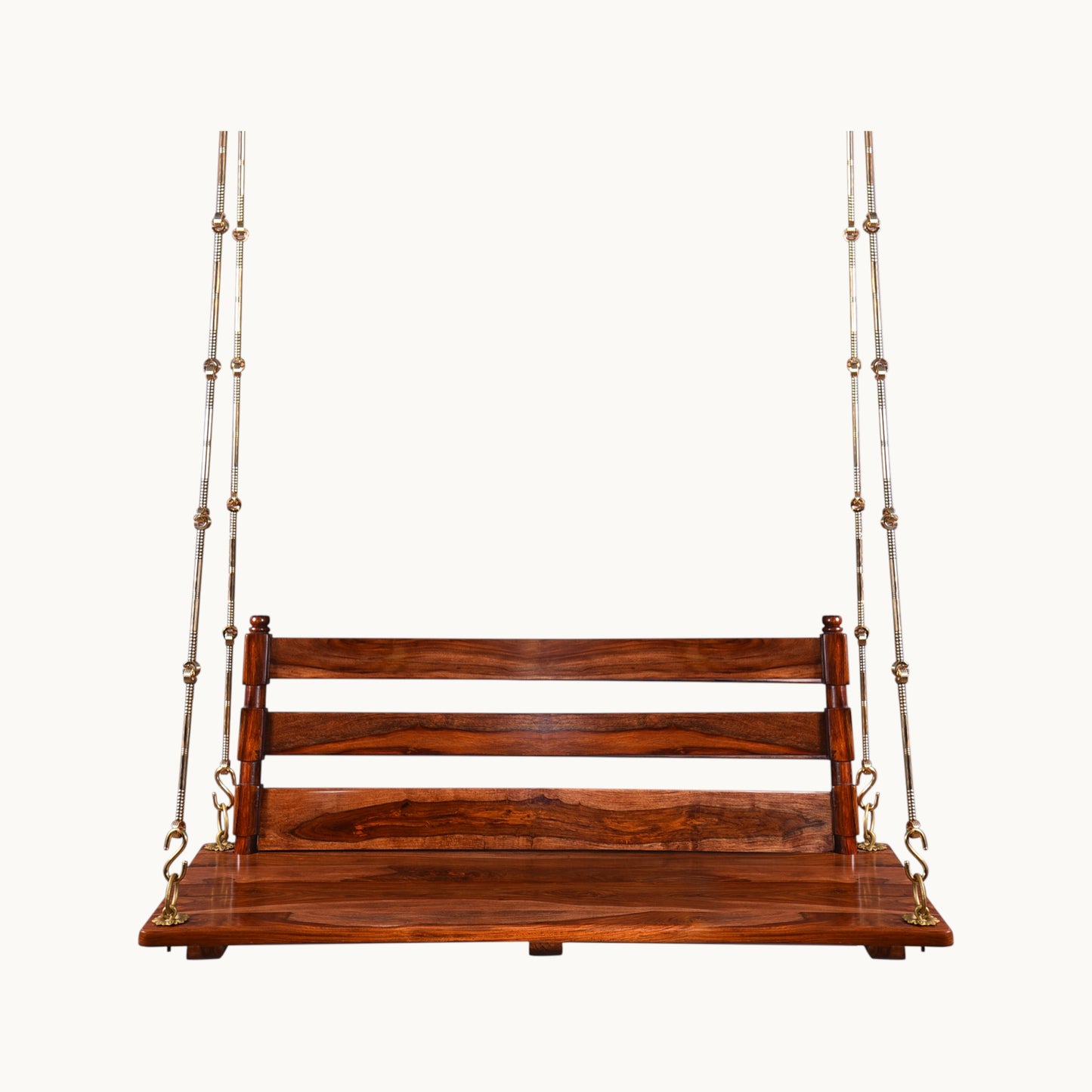 Thar Arts & Furniture – Sheesham Wood Swing with Back Rest and Honey finish