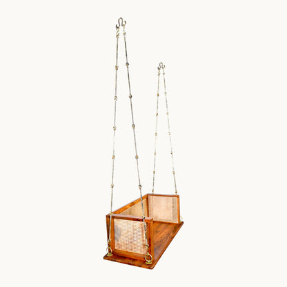 Thar Arts & Furniture - Teak Wood & Cane Weave Swing