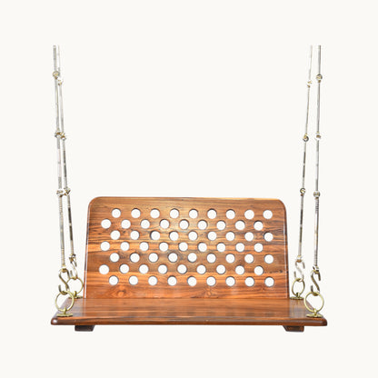 Thar Arts & Furniture - Teak Wood Wooden Swing with Back Rest