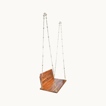 Thar Arts & Furniture - Teak Wood Wooden Swing with Back Rest