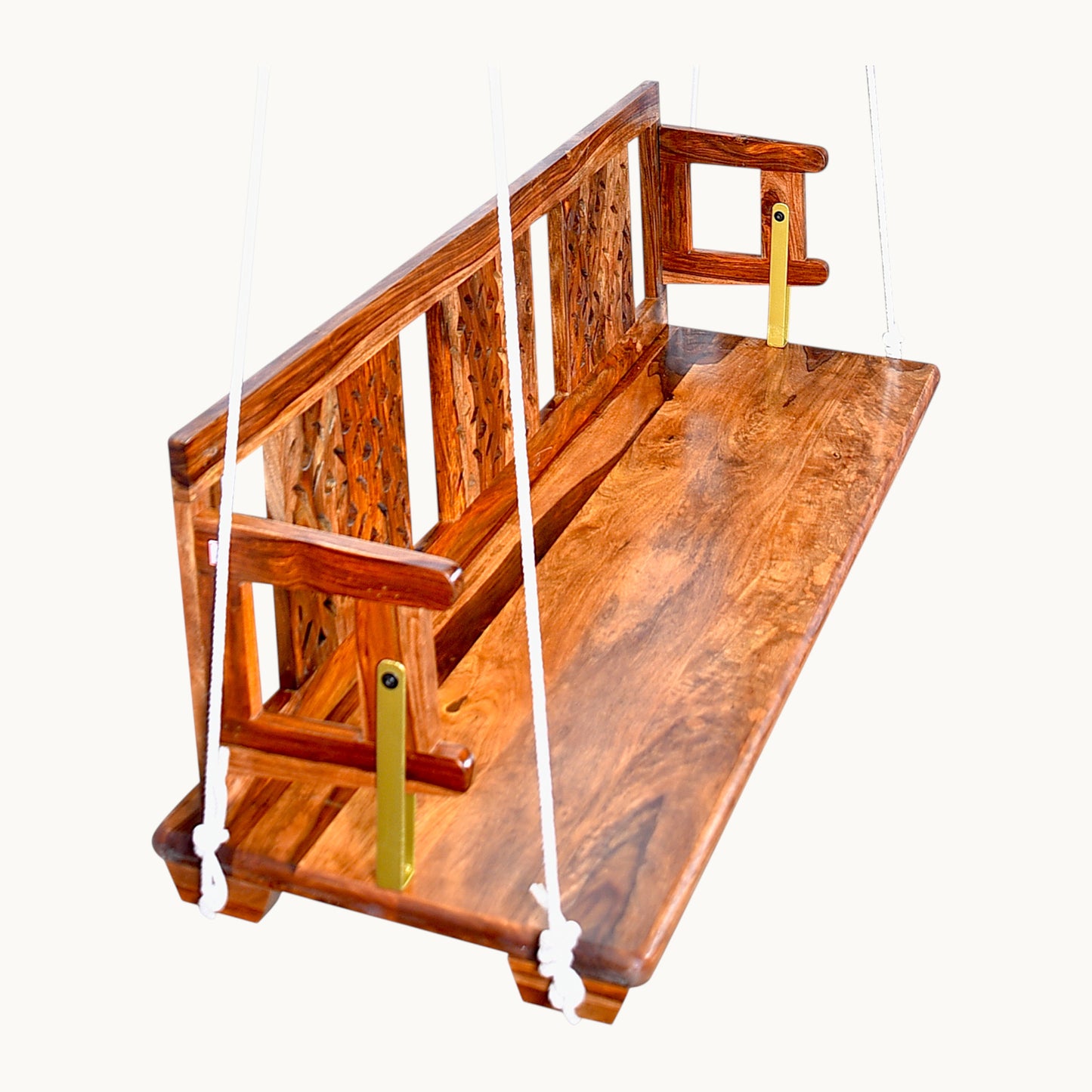 Thar Arts & Furniture - Solid Sheesham Wood Hand-Carved Swing