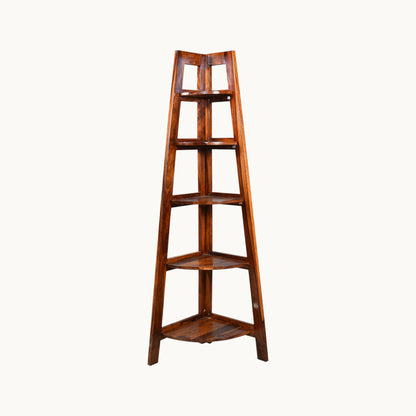 Thar Arts And Furniture - Sheesham Wood Corner Folding Bookshelf
