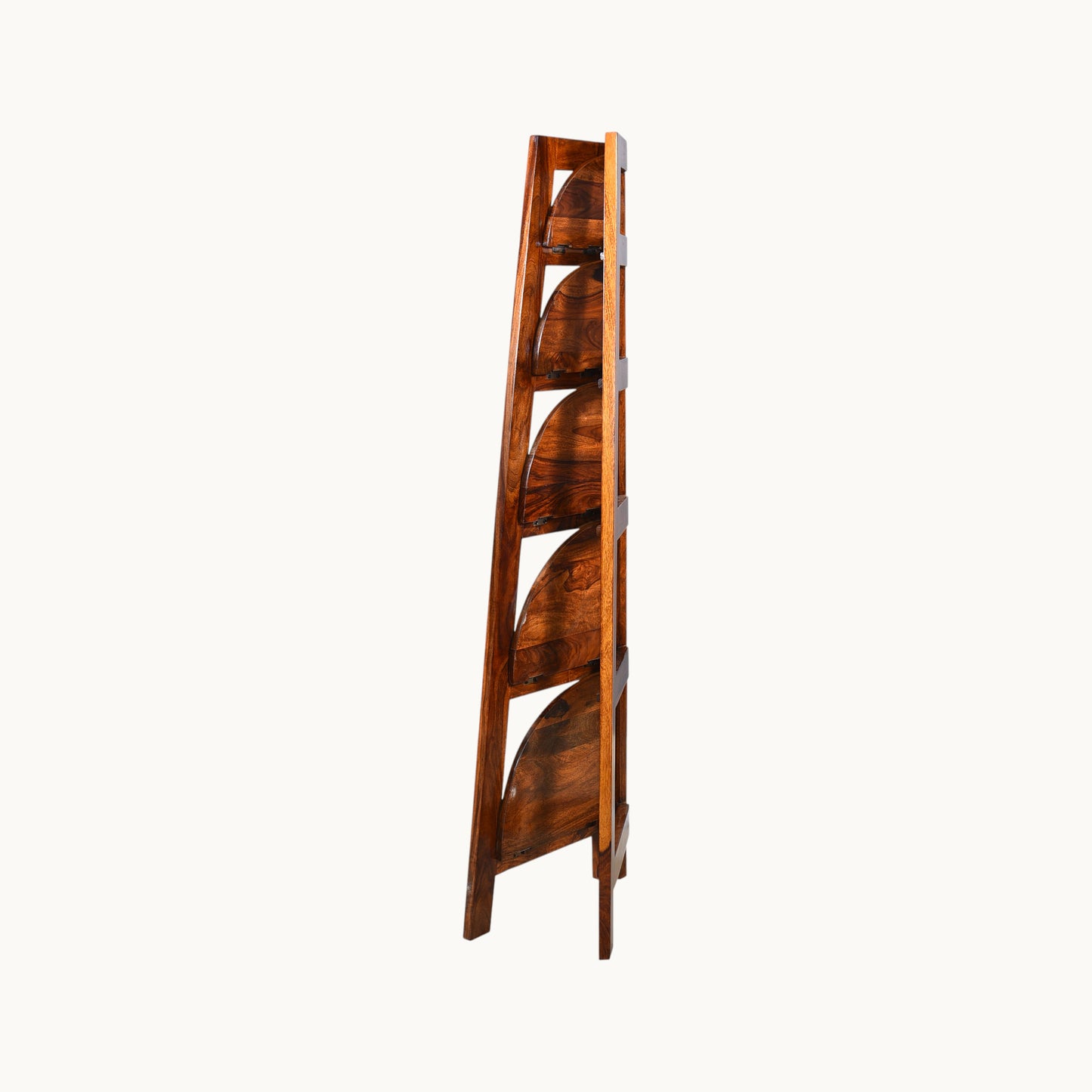 Thar Arts And Furniture - Sheesham Wood Corner Folding Bookshelf