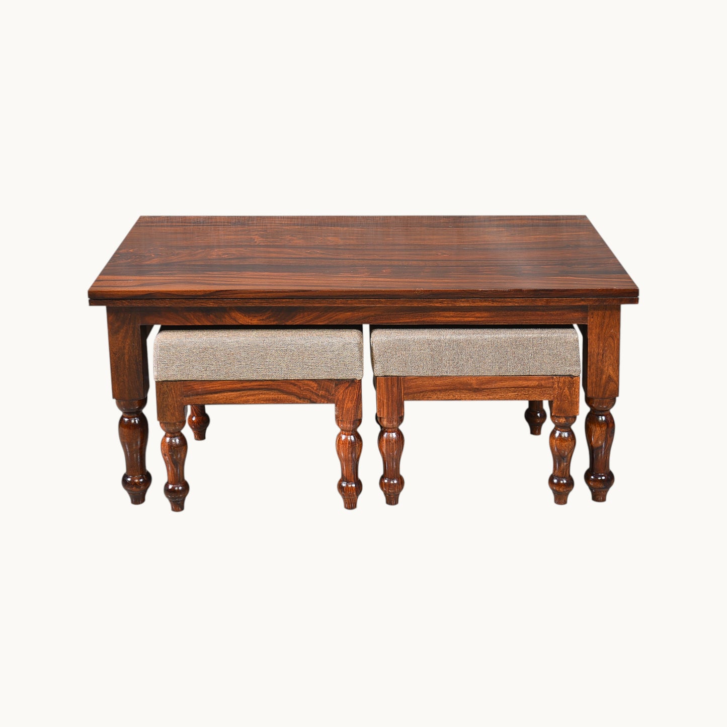 Thar Arts And Furniture - Solid Sheesham Wood  Coffee Table with Tile