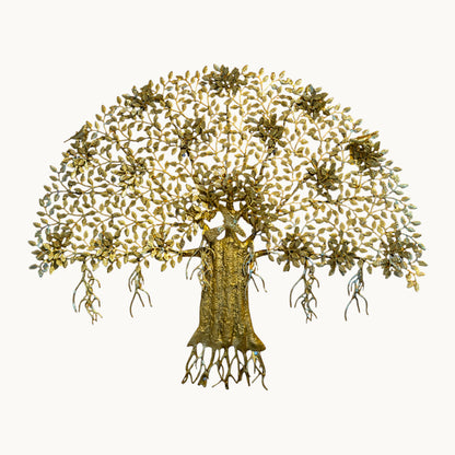 Thar Arts and Furniture - Handcrafted Brass Tree of Life Wall Art | Premium Metal Wall Decor for Home & Living Room
