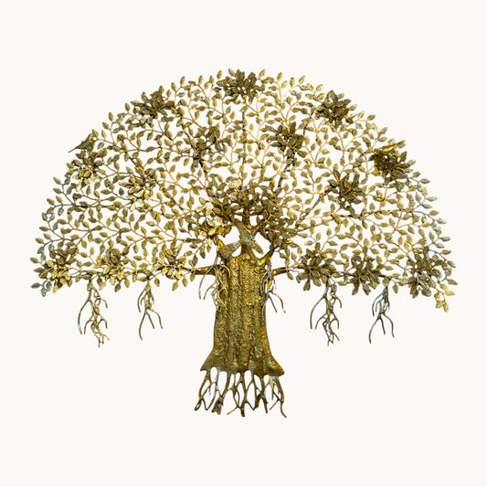 Thar Arts and Furniture - Handcrafted Brass Tree of Life Wall Art | Premium Metal Wall Decor for Home & Living Room