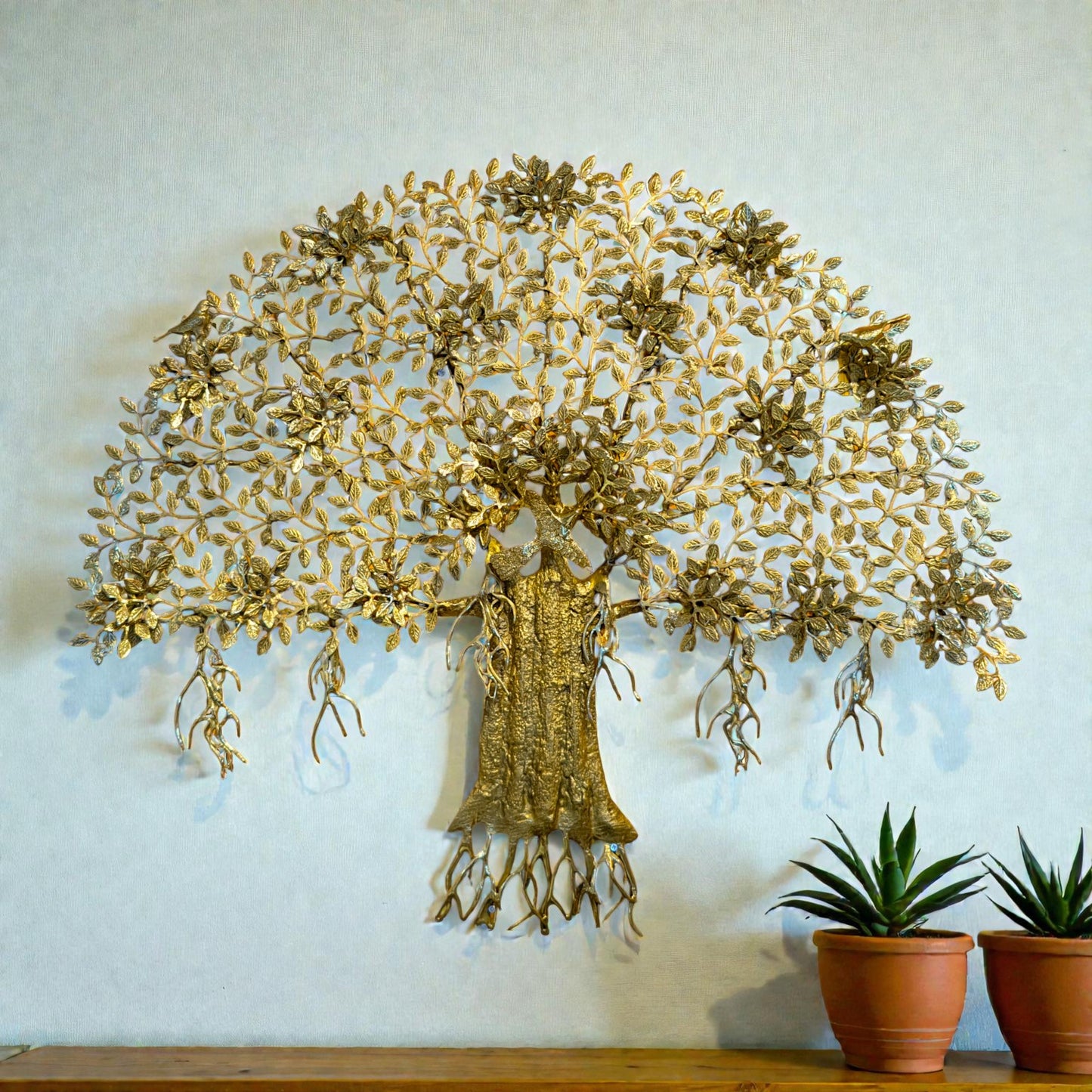 Handcrafted Brass Tree of Life Wall Art – Premium Metal Wall Decor | Thar Arts & Furniture