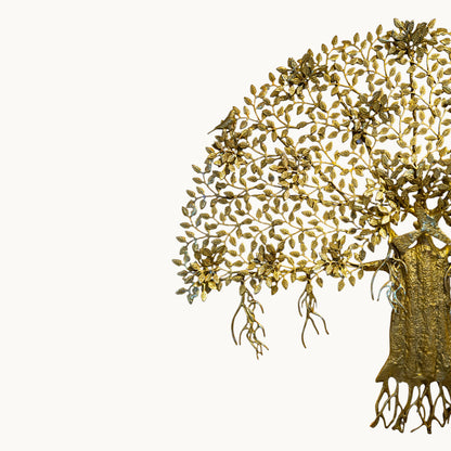Thar Arts and Furniture - Handcrafted Brass Tree of Life Wall Art | Premium Metal Wall Decor for Home & Living Room