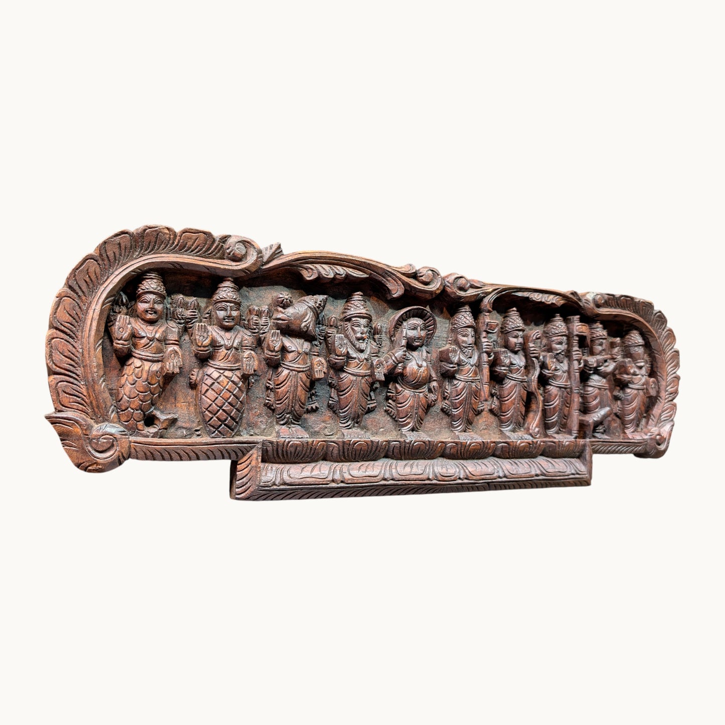 Thar Arts And Furniture - Dasavatharam Wooden Wall Hanging Panel
