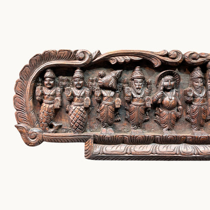 Thar Arts And Furniture - Dasavatharam Wooden Wall Hanging Panel