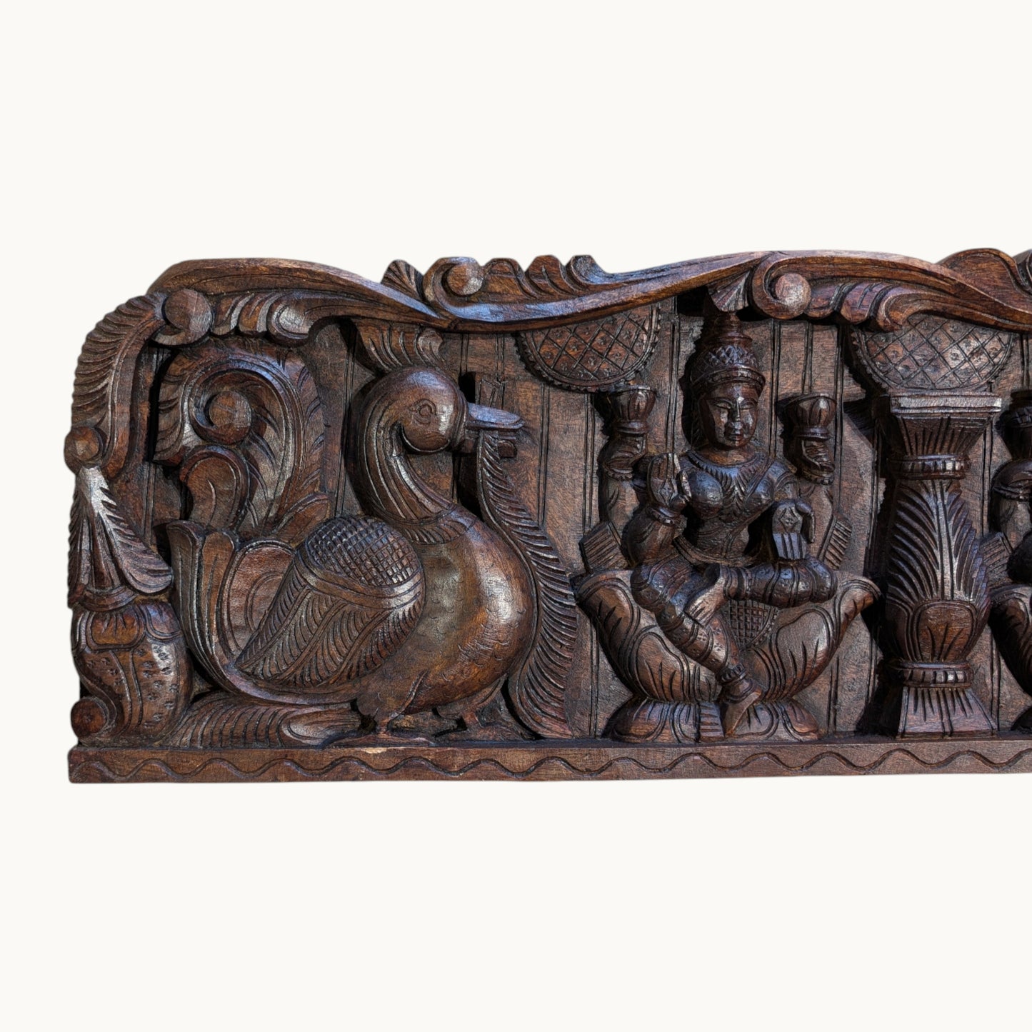 Thar Arts And Furniture - Lakshmi, Ganesha and Saraswati with Bird Panel