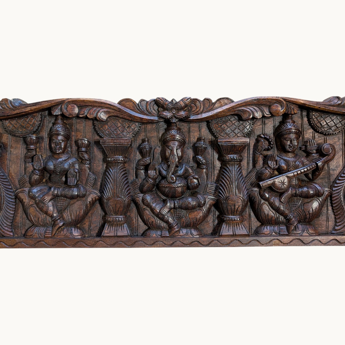 Thar Arts And Furniture - Lakshmi, Ganesha and Saraswati with Bird Panel
