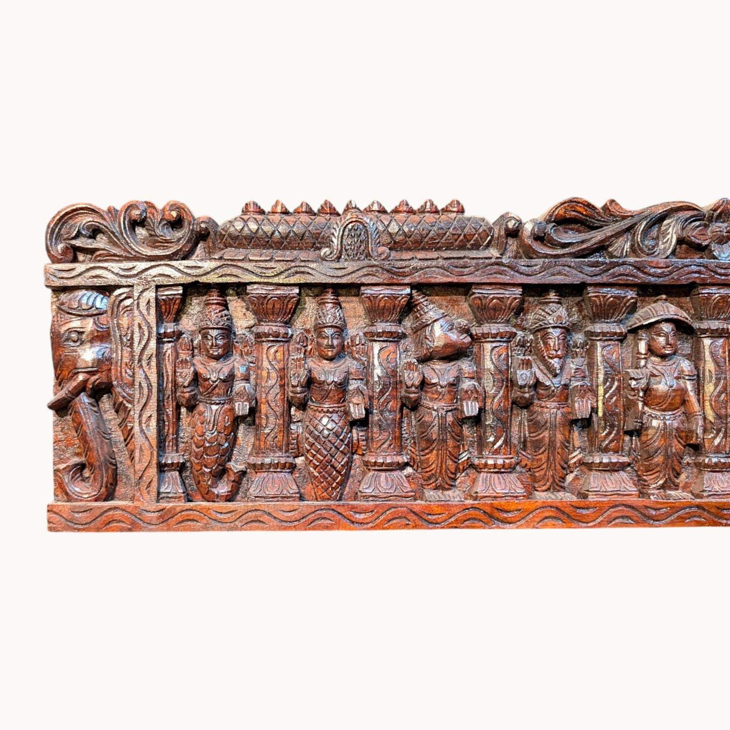 Thar Arts And Furniture - Dasavathara Wooden Wall Hanging Panel
