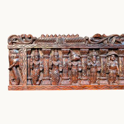 Thar Arts And Furniture - Dasavathara Wooden Wall Hanging Panel