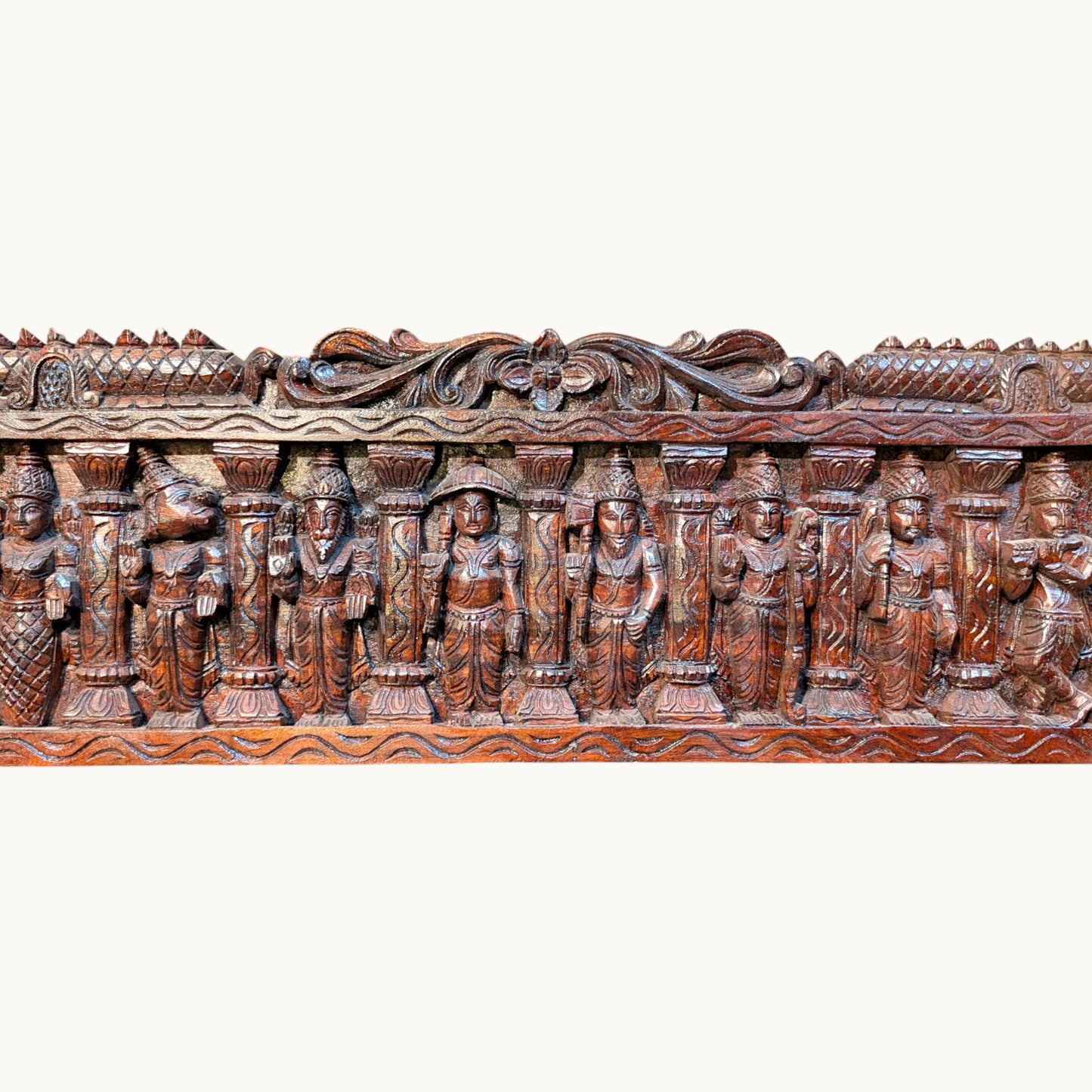 Thar Arts And Furniture - Dasavathara Wooden Wall Hanging Panel