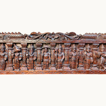 Thar Arts And Furniture - Dasavathara Wooden Wall Hanging Panel