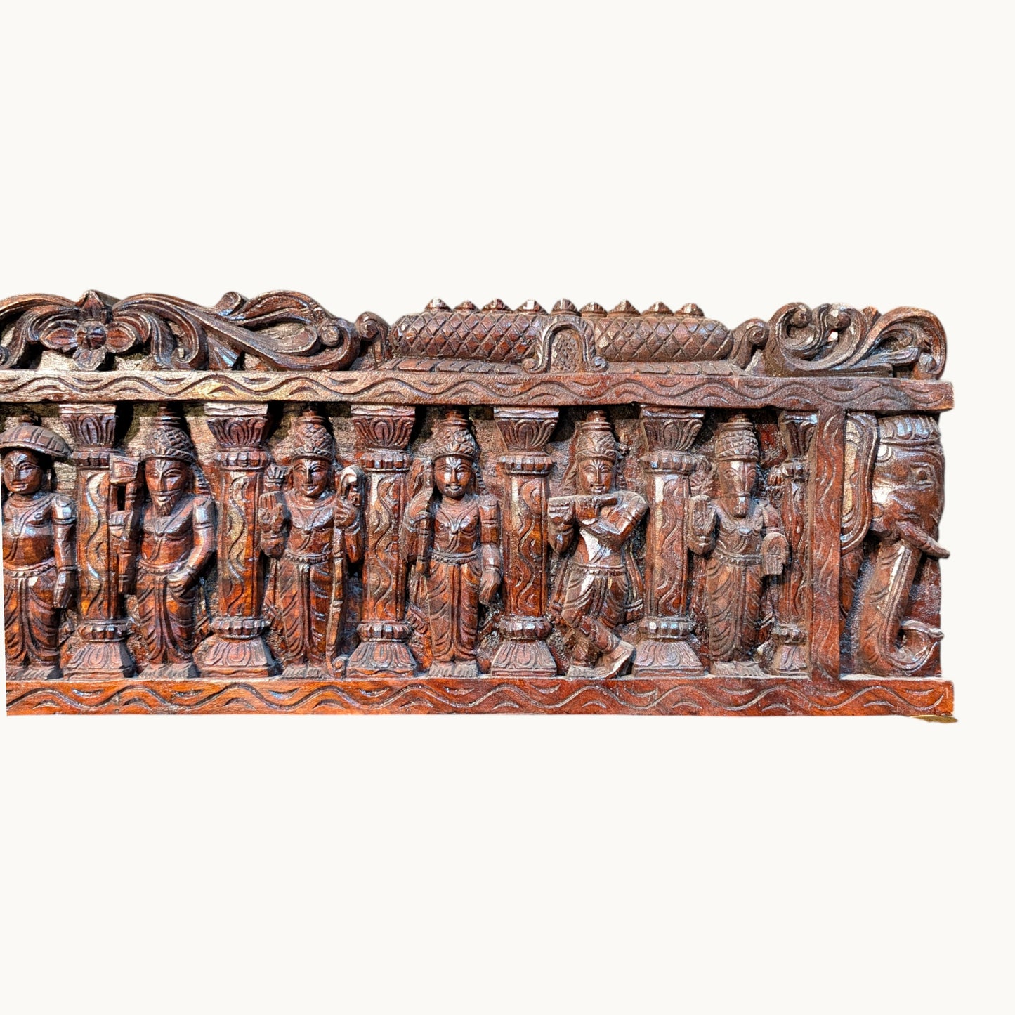 Thar Arts And Furniture - Dasavathara Wooden Wall Hanging Panel