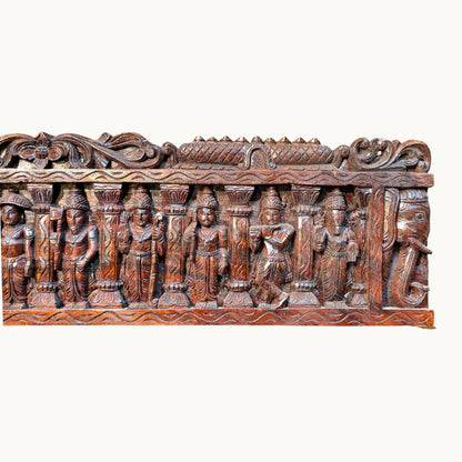 Thar Arts And Furniture - Dasavathara Wooden Wall Hanging Panel