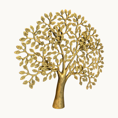 Thar Arts and Furniture - Brass Tree of Life Showpiece – Handcrafted Golden Tree Sculpture for Home & Office Décor
