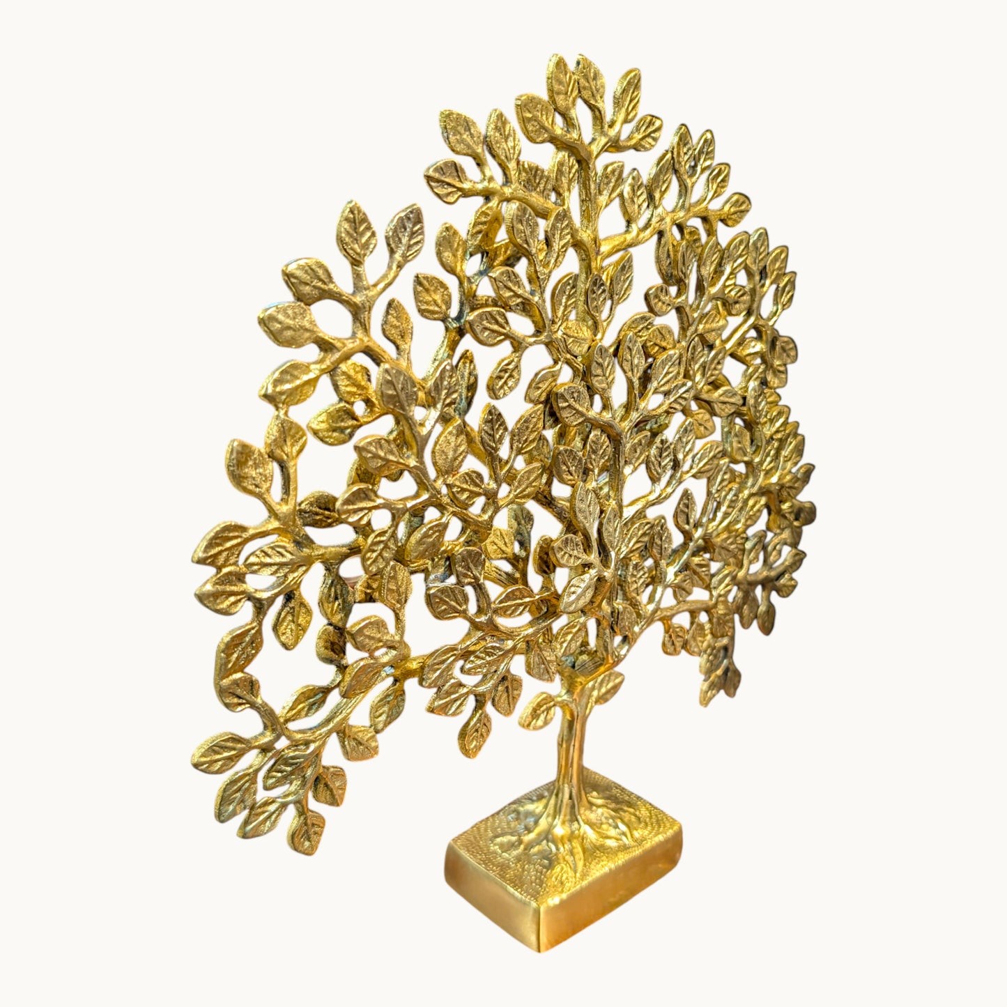 Thar Arts and Furniture - Solid Brass Tree of Life Figurine – Artistic Metal Craft for Living Room & Office Décor