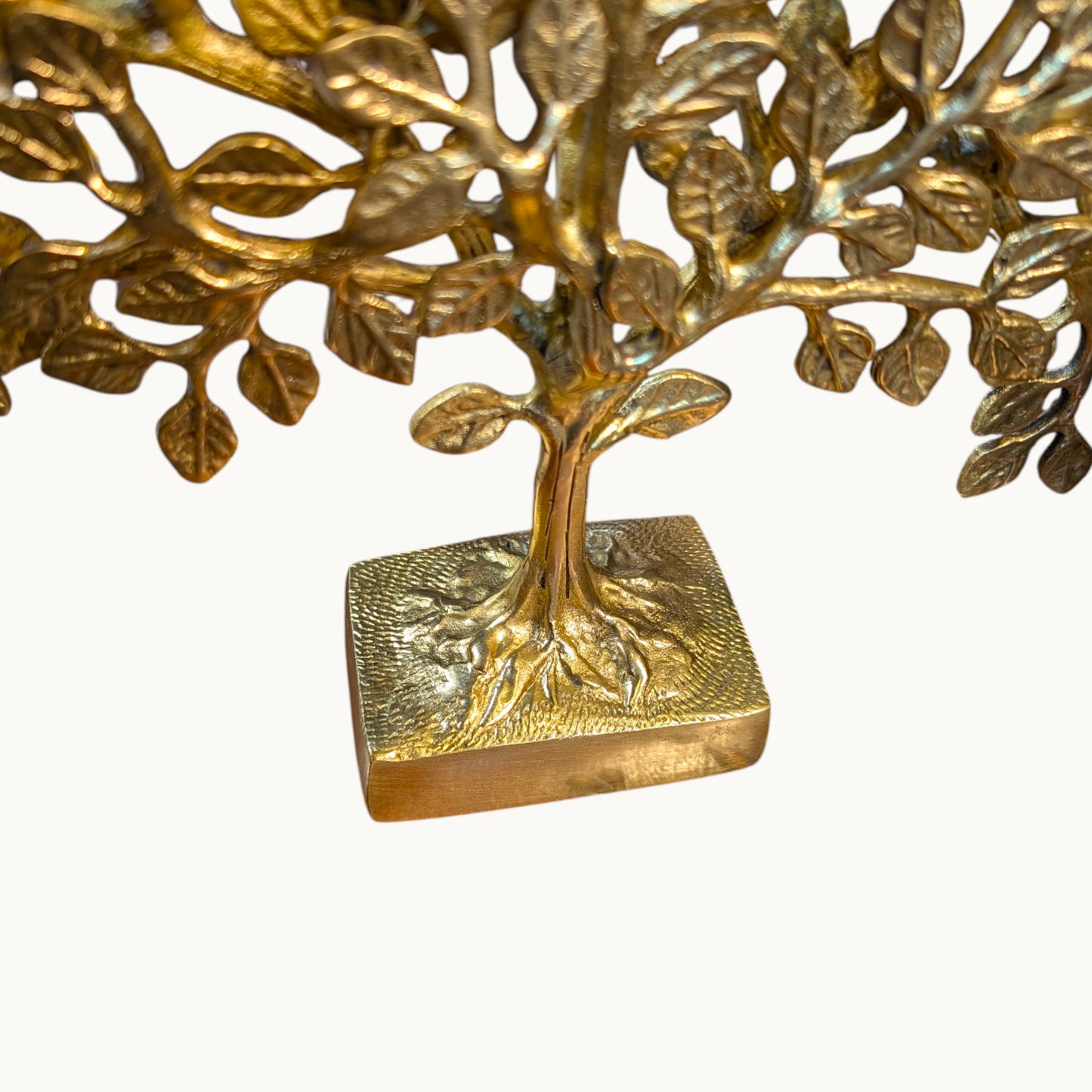 Thar Arts and Furniture - Solid Brass Tree of Life Figurine – Artistic Metal Craft for Living Room & Office Décor
