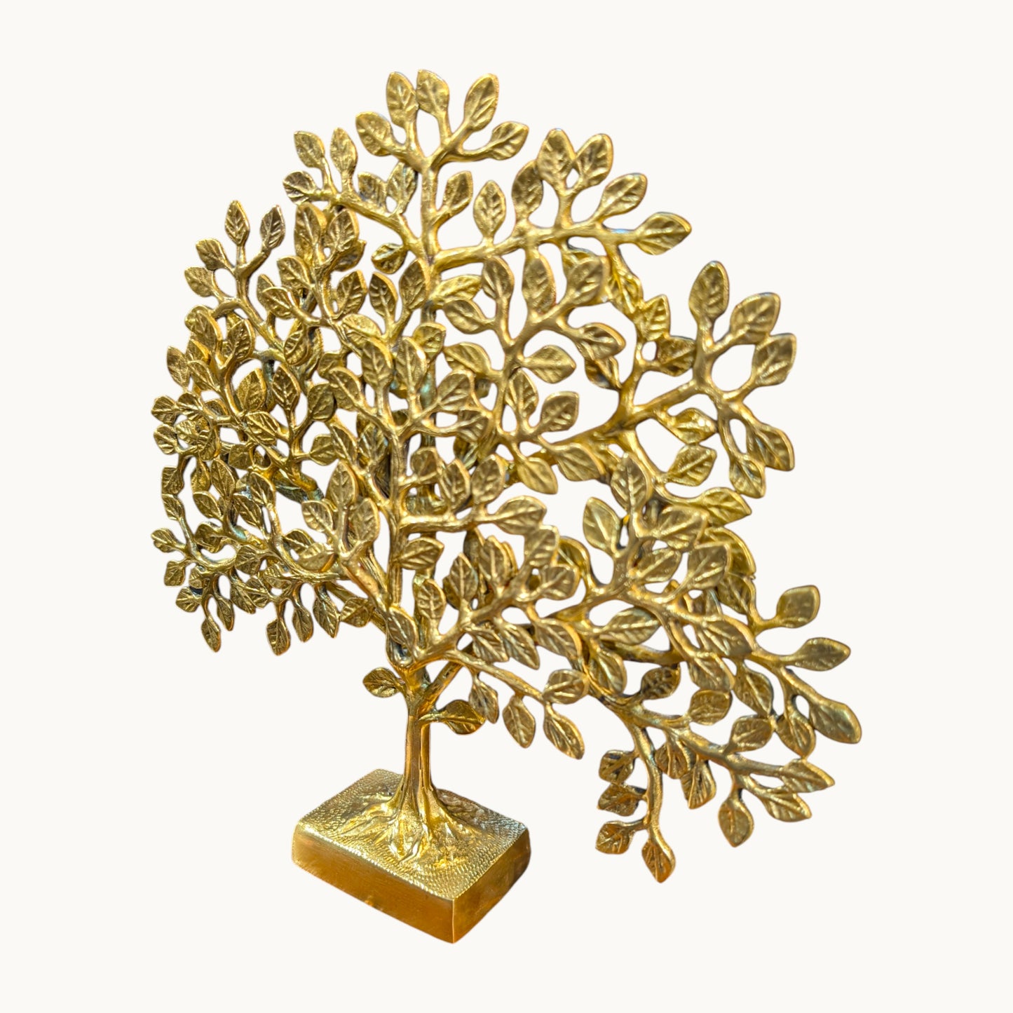 Thar Arts and Furniture - Solid Brass Tree of Life Figurine – Artistic Metal Craft for Living Room & Office Décor