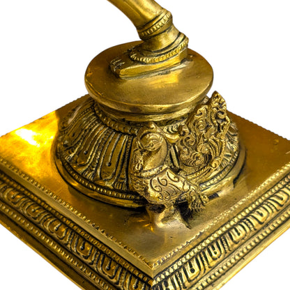 Brass Dancing Saraswati Idol – Spiritual Brass Statue for Home & Pooja