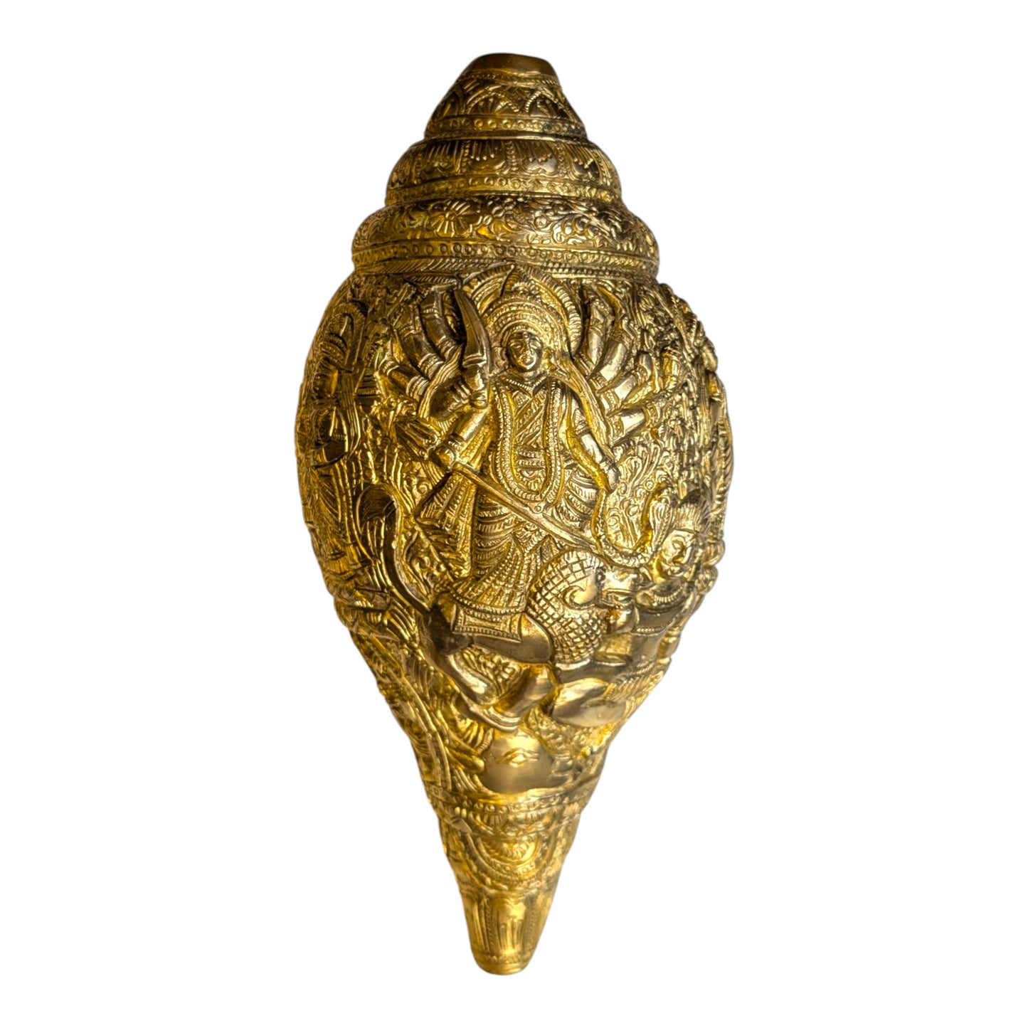 Brass Durga Shankh – Spiritual Conch Decor for Pooja & Home