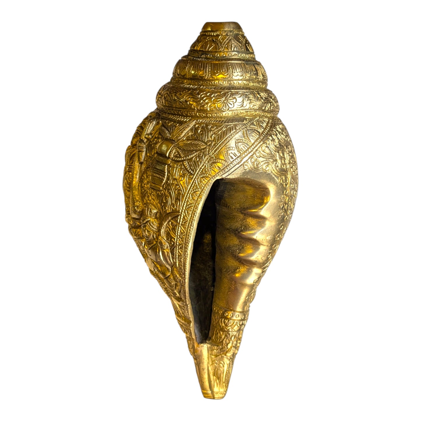 Brass Durga Shankh – Spiritual Conch Decor for Pooja & Home