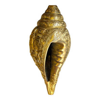 Brass Durga Shankh – Spiritual Conch Decor for Pooja & Home