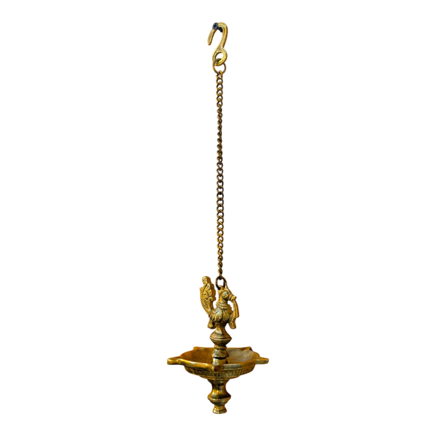 Brass Anna Bird Hanging Deepam – Peacock Hanging Oil Lamp for Pooja | Thar Arts & Furniture