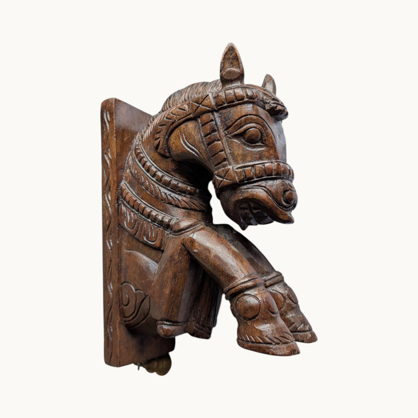 12 Inch Wooden Horse Wall Bracket – Handcarved Decorative Bracket | Thar Arts & Furniture