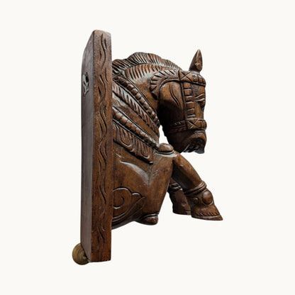 12 Inch Wooden Horse Wall Bracket – Handcarved Decorative Bracket | Thar Arts & Furniture