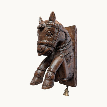 12 Inch Wooden Horse Wall Bracket – Handcarved Decorative Bracket | Thar Arts & Furniture